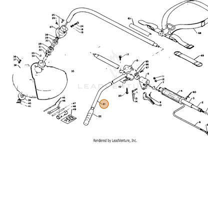 ECHO part 35121007330 — IPL diagram snippet (6x zoom, amber highlight)