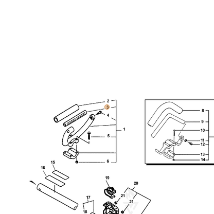 ECHO part 35121051730 — IPL diagram snippet (6x zoom, amber highlight)