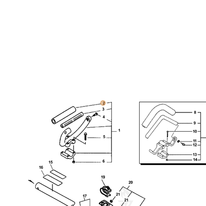 ECHO part 35121351730 — IPL diagram snippet (6x zoom, amber highlight)