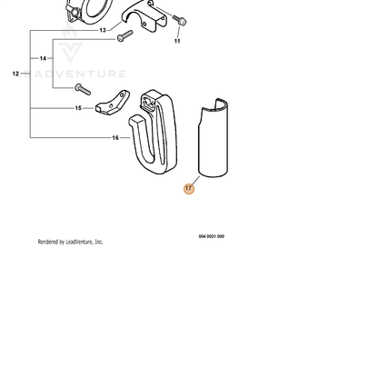 ECHO part 35121354330 — IPL diagram snippet (6x zoom, amber highlight)