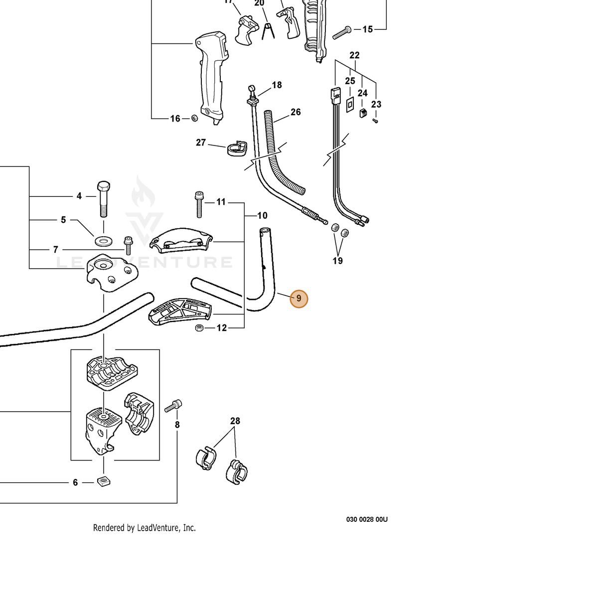 ECHO part 35121452931 — IPL diagram snippet (6x zoom, amber highlight)