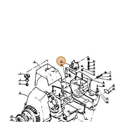 ECHO part 35121700331 — IPL diagram snippet (6x zoom, amber highlight)