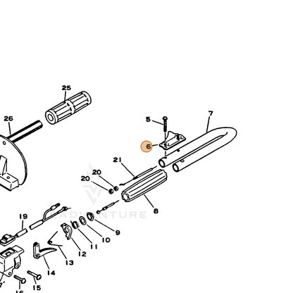 ECHO part 35121704561 — IPL diagram snippet (6x zoom, amber highlight)