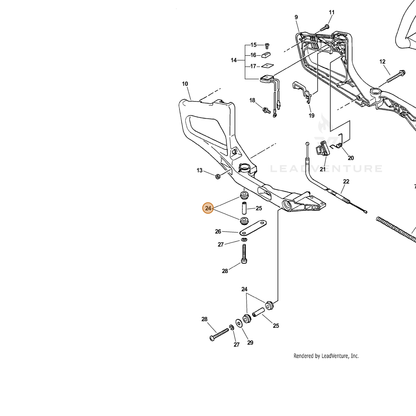 ECHO part 35122806960 — IPL diagram snippet (6x zoom, amber highlight)