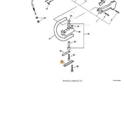 ECHO part 35124301260 — IPL diagram snippet (6x zoom, amber highlight)