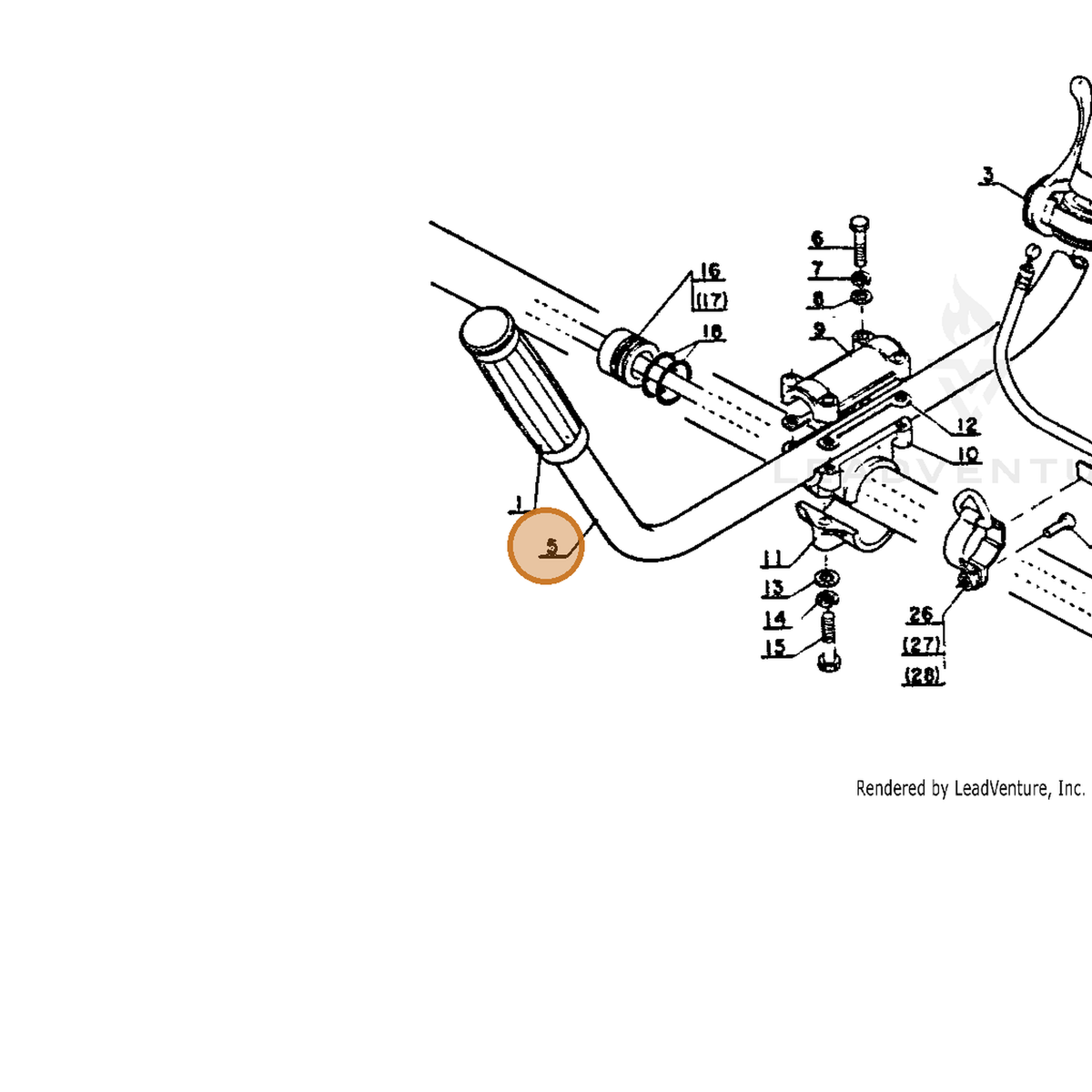 ECHO part 35130004130 — IPL diagram snippet (6x zoom, amber highlight)