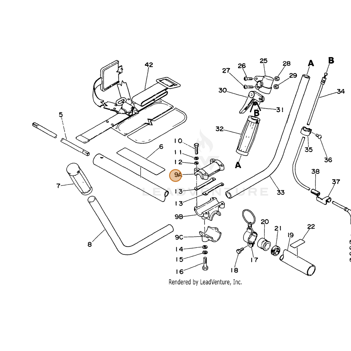 ECHO part 35130104130 — IPL diagram snippet (6x zoom, amber highlight)
