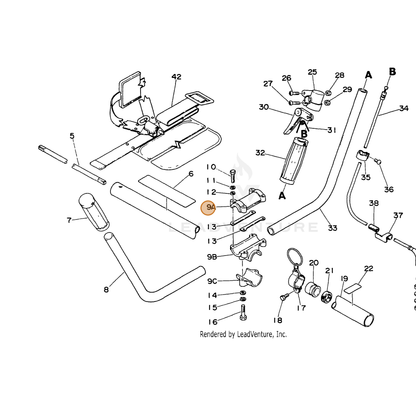 ECHO part 35130104130 — IPL diagram snippet (6x zoom, amber highlight)