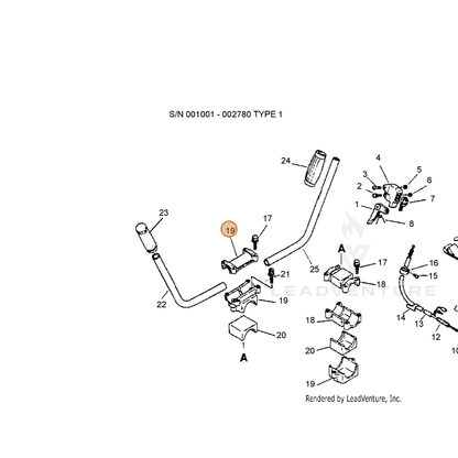 ECHO part 35130140530 — IPL diagram snippet (6x zoom, amber highlight)