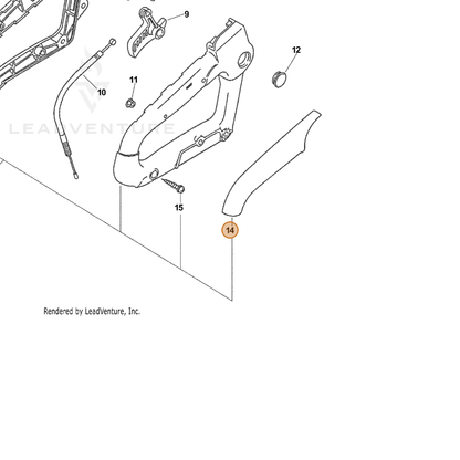 ECHO part 35131109661 — IPL diagram snippet (6x zoom, amber highlight)