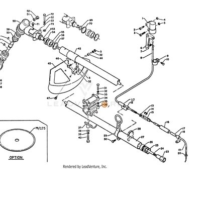 ECHO part 35131304130 — IPL diagram snippet (6x zoom, amber highlight)