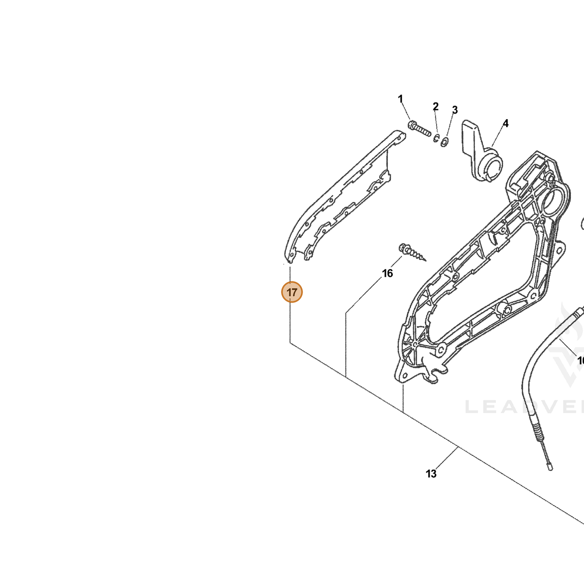 ECHO part 35131509661 — IPL diagram snippet (6x zoom, amber highlight)