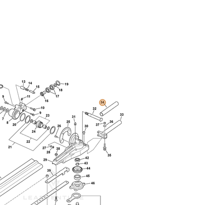 ECHO part 35131512360 — IPL diagram snippet (6x zoom, amber highlight)