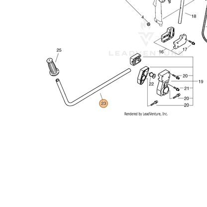 ECHO part 35132147530 — IPL diagram snippet (6x zoom, amber highlight)