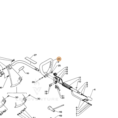 ECHO part 35160009630 — IPL diagram snippet (6x zoom, amber highlight)