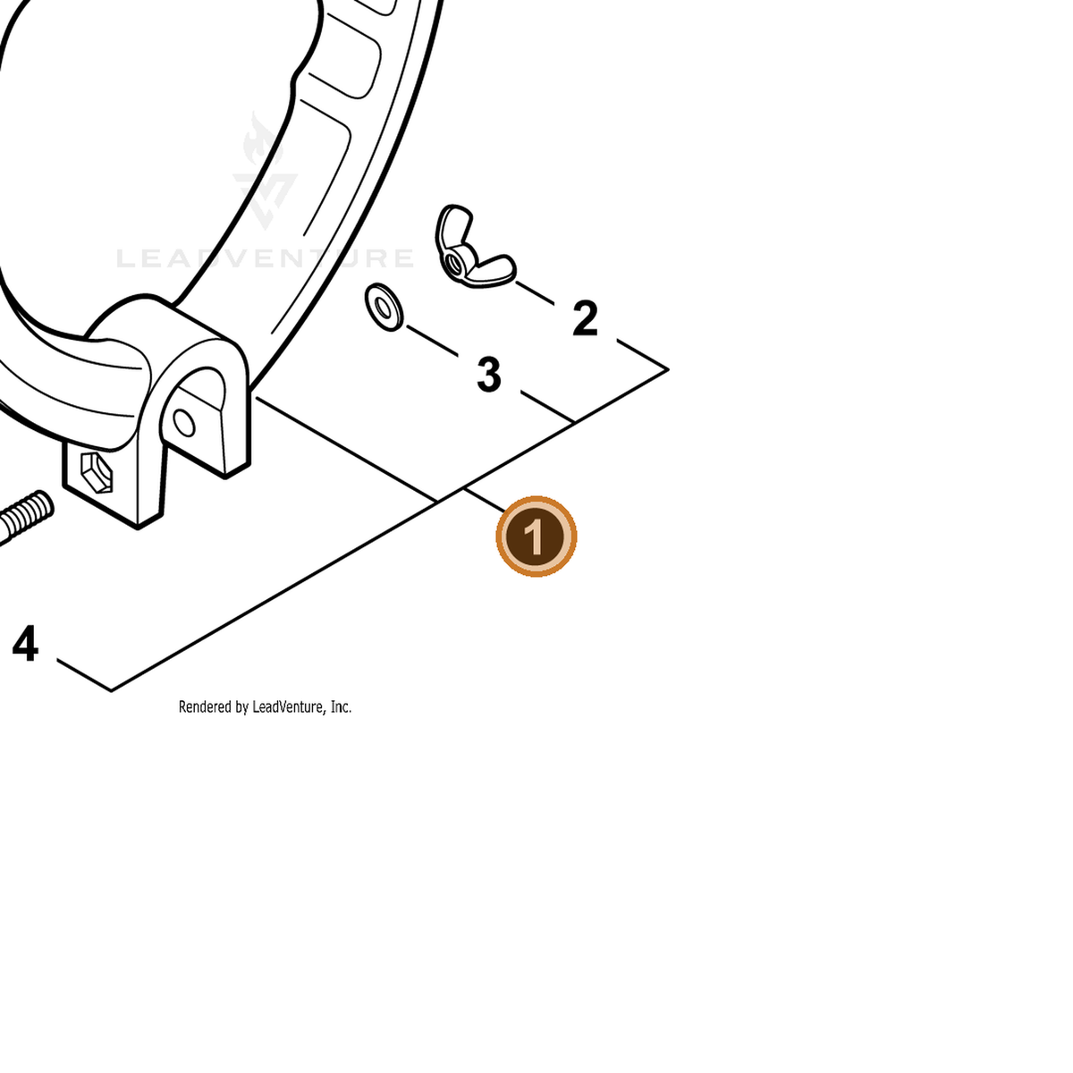 ECHO part 35160044330 — IPL diagram snippet (6x zoom, amber highlight)