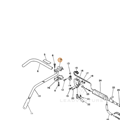 ECHO part 35160125130 — IPL diagram snippet (6x zoom, amber highlight)