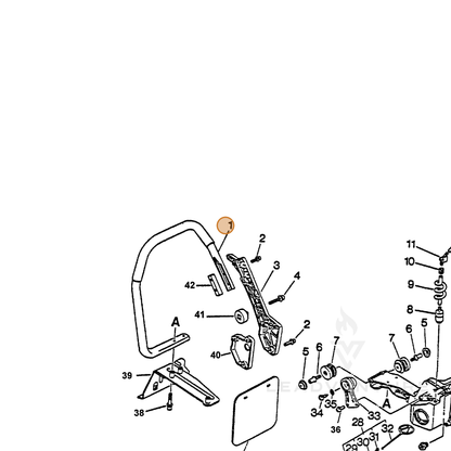 ECHO part 35160606060 — IPL diagram snippet (6x zoom, amber highlight)