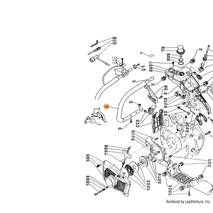 ECHO part 35160616132 — IPL diagram snippet (6x zoom, amber highlight)