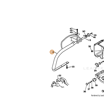 ECHO part 35160617330 — IPL diagram snippet (6x zoom, amber highlight)