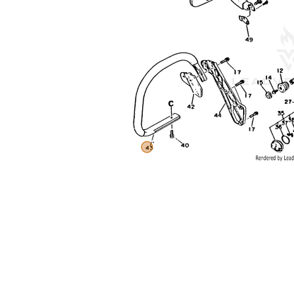 ECHO part 35160619830 — IPL diagram snippet (6x zoom, amber highlight)