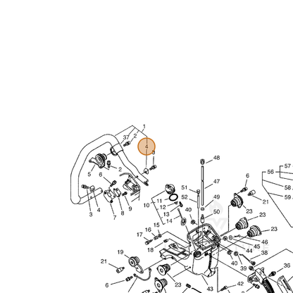 ECHO part 35161116430 — IPL diagram snippet (6x zoom, amber highlight)