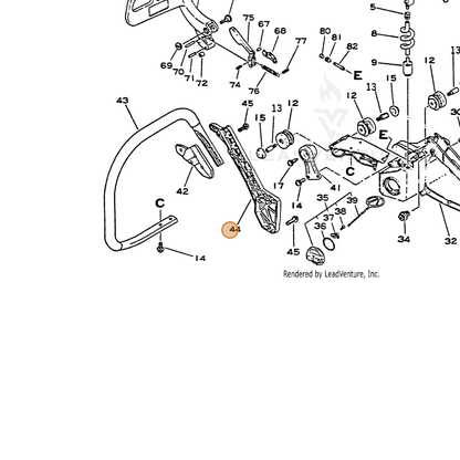 ECHO part 35161332330 — IPL diagram snippet (6x zoom, amber highlight)