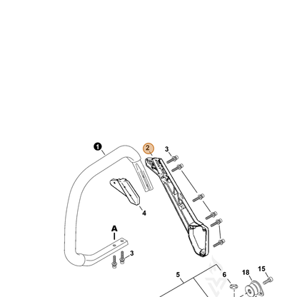 ECHO part 35161338731 — IPL diagram snippet (6x zoom, amber highlight)