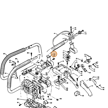 ECHO part 35161411931 — IPL diagram snippet (6x zoom, amber highlight)