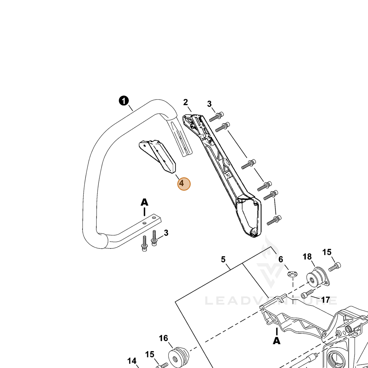 ECHO part 35161438731 — IPL diagram snippet (6x zoom, amber highlight)
