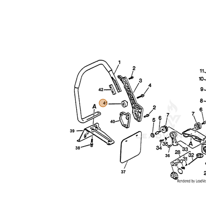 ECHO part 35163006060 — IPL diagram snippet (6x zoom, amber highlight)