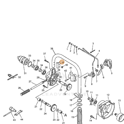 ECHO part 35164105560 — IPL diagram snippet (6x zoom, amber highlight)