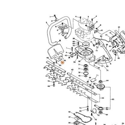 ECHO part 35183303060 — IPL diagram snippet (6x zoom, amber highlight)