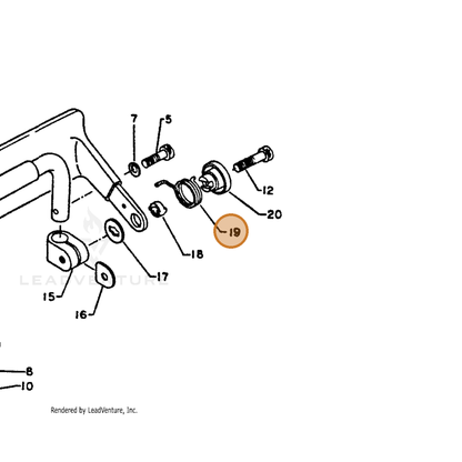 ECHO part 35183613330 — IPL diagram snippet (6x zoom, amber highlight)