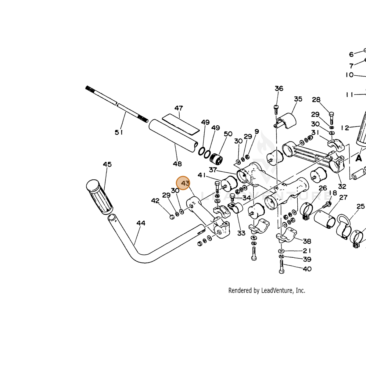 ECHO part 35201305330 — IPL diagram snippet (6x zoom, amber highlight)
