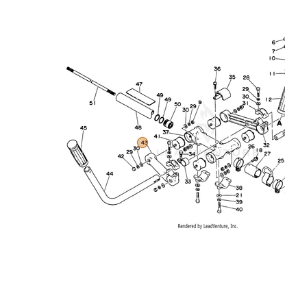 ECHO part 35201305330 — IPL diagram snippet (6x zoom, amber highlight)