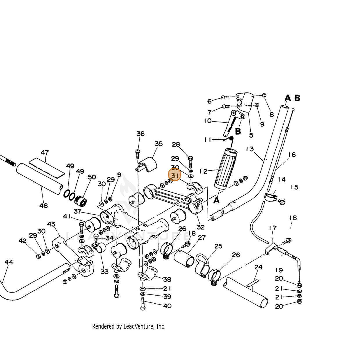ECHO part 35201505330 — IPL diagram snippet (6x zoom, amber highlight)