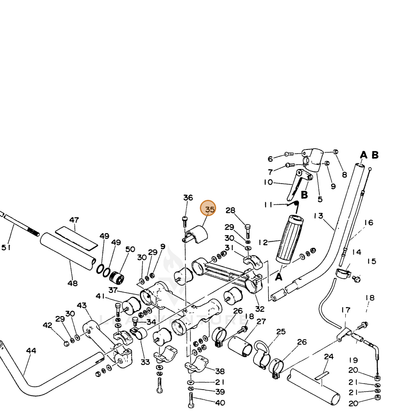 ECHO part 35209005330 — IPL diagram snippet (6x zoom, amber highlight)