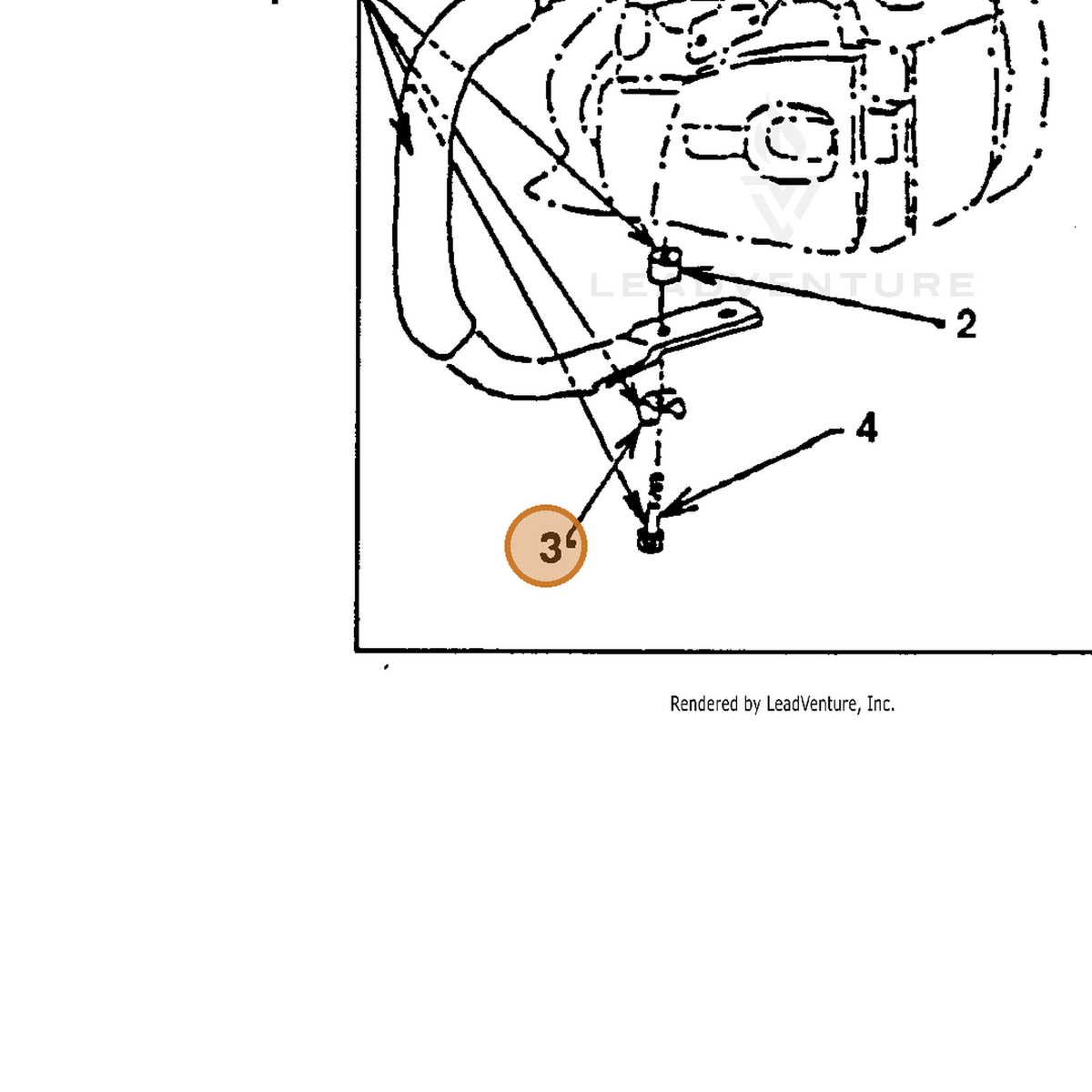 ECHO part 35211814330 — IPL diagram snippet (6x zoom, amber highlight)