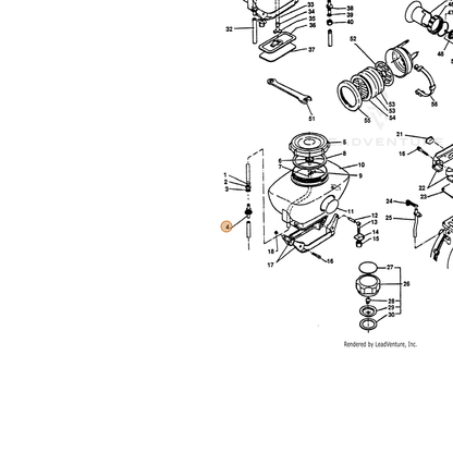ECHO part 36301700310 — IPL diagram snippet (6x zoom, amber highlight)