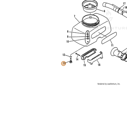 ECHO part 36301703460 — IPL diagram snippet (6x zoom, amber highlight)