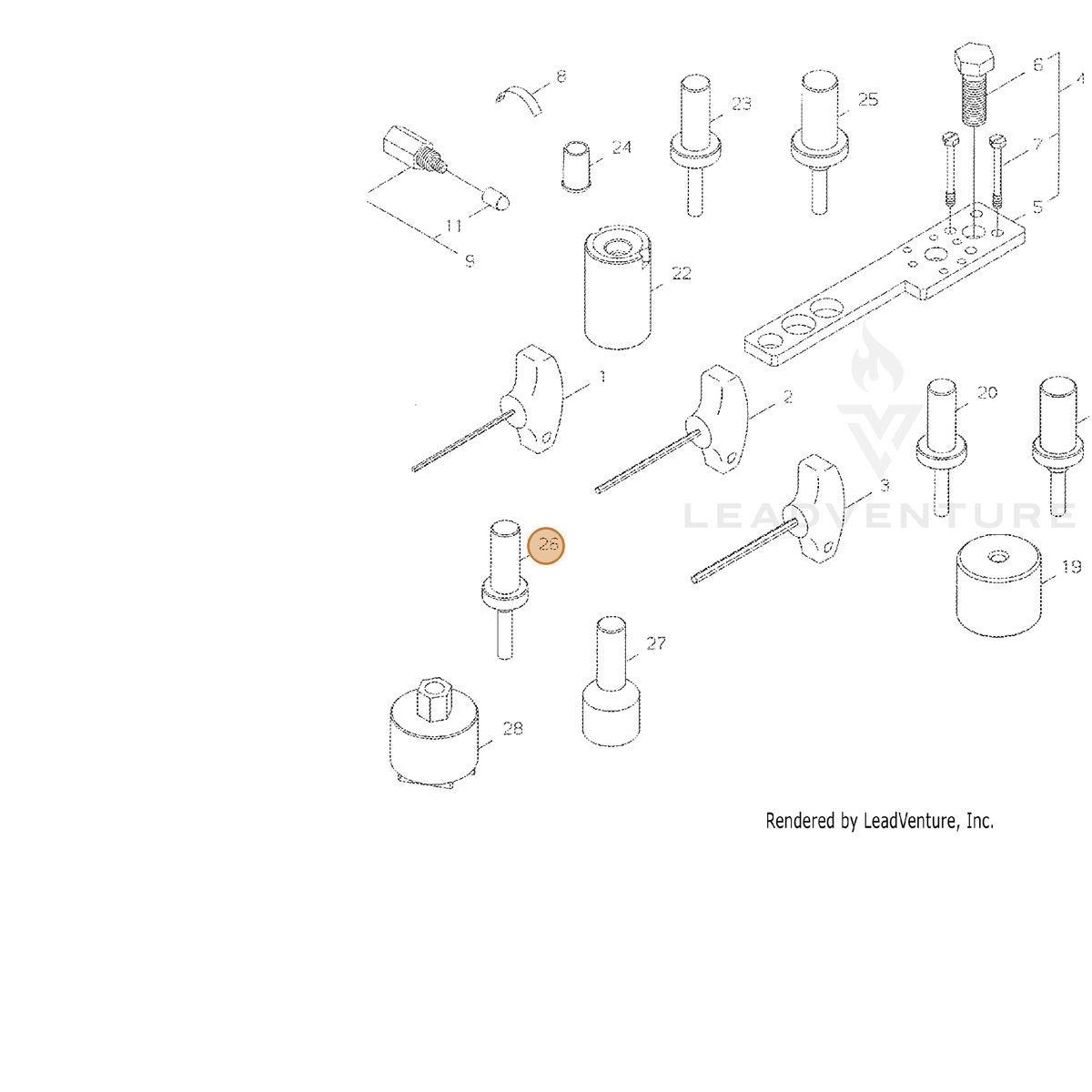 ECHO part 38010-98020 — IPL diagram snippet (6x zoom, amber highlight)