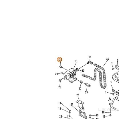 ECHO part 38403111960 — IPL diagram snippet (6x zoom, amber highlight)