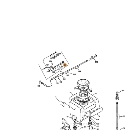 ECHO part 38403410610 — IPL diagram snippet (6x zoom, amber highlight)