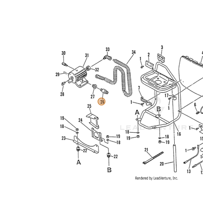 ECHO part 39010510560 — IPL diagram snippet (6x zoom, amber highlight)