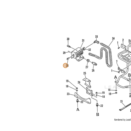 ECHO part 39015110560 — IPL diagram snippet (6x zoom, amber highlight)