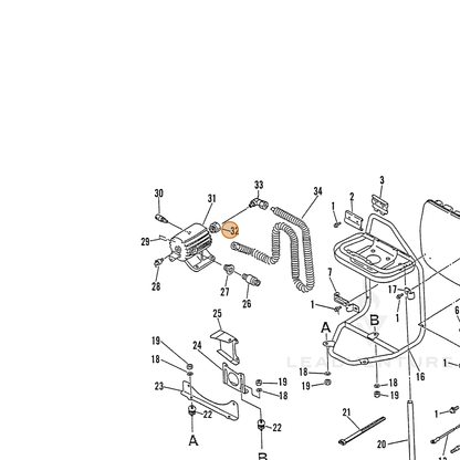 ECHO part 39015510560 — IPL diagram snippet (6x zoom, amber highlight)