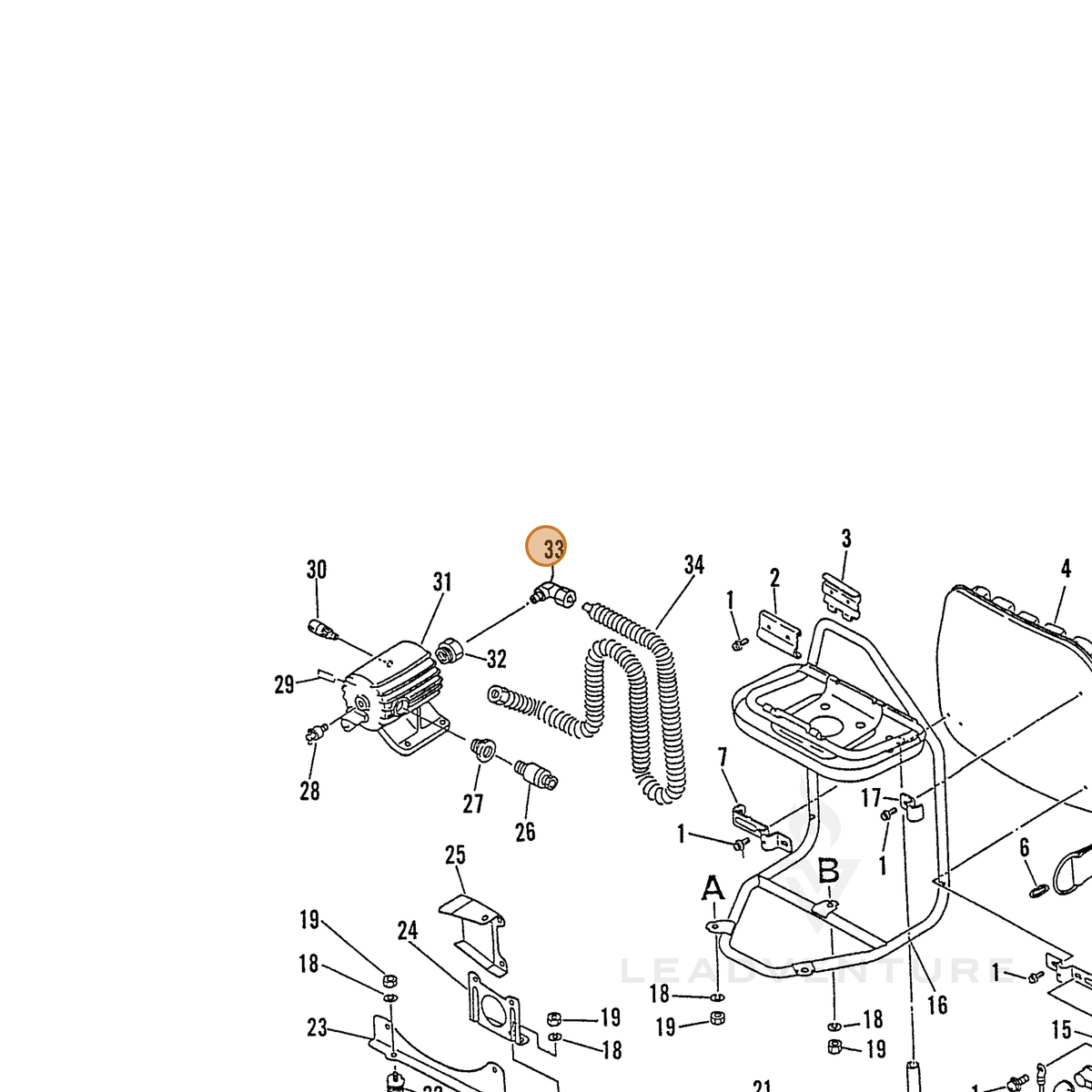 ECHO part 39018510560 — IPL diagram snippet (6x zoom, amber highlight)