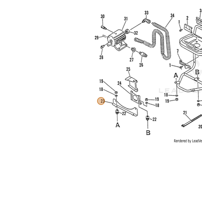 ECHO part 39025010560 — IPL diagram snippet (6x zoom, amber highlight)