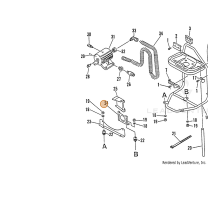 ECHO part 39025110561 — IPL diagram snippet (6x zoom, amber highlight)